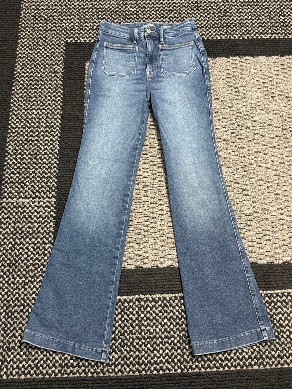 Good American Good Curve Bootcut Jeans 29 High Rise Flare Stretch Designer